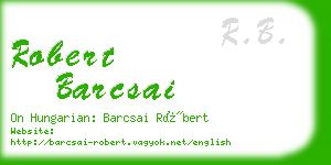 robert barcsai business card